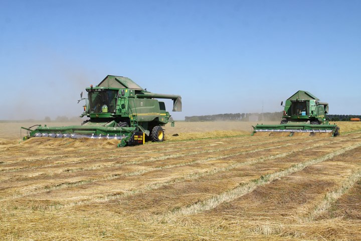 2 John Deere combines Zeeland KMWP